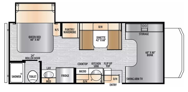 2024 EAST TO WEST RV ENTRADA 2200S-E450*23, , floor-plans-day image number 0